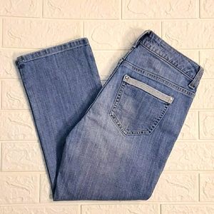 Chicos Platinum Denim Blue Jean Capris NWOT